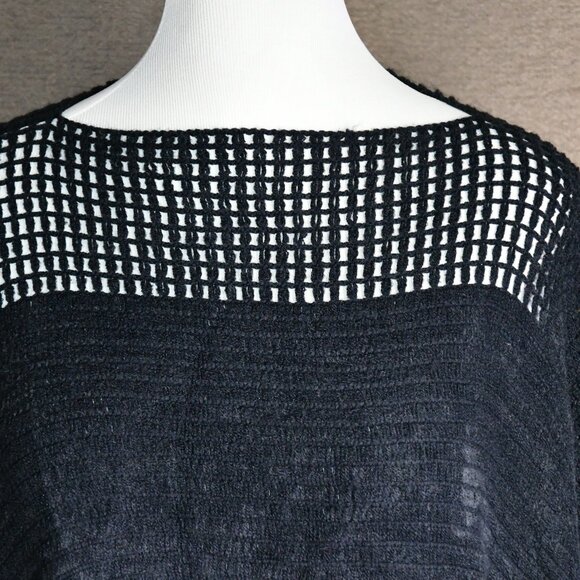 Hat Attack Lightweight Knit Layer Poncho Black - NWT - Picture 2 of 11